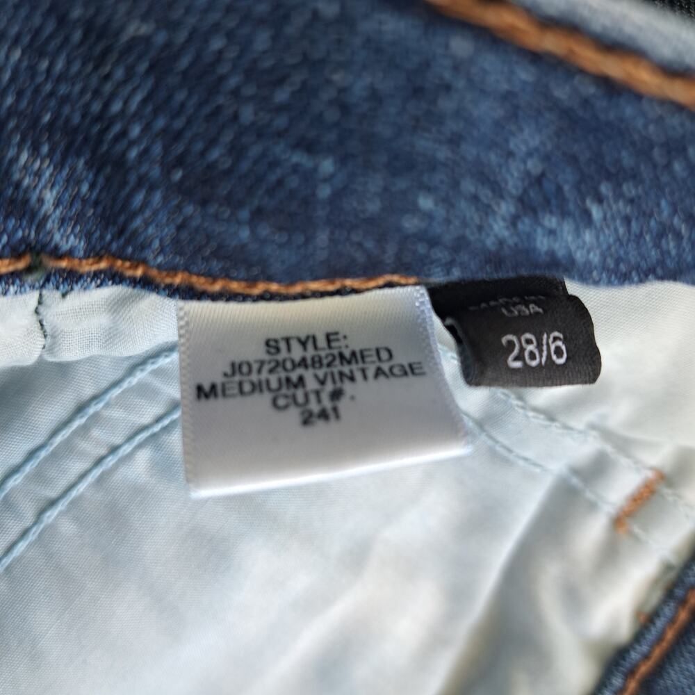 VERONICA BEARD Carly Kick Flare High Waist Crop Side Stripe Jeans Size 6/28 - Picture 7 of 11